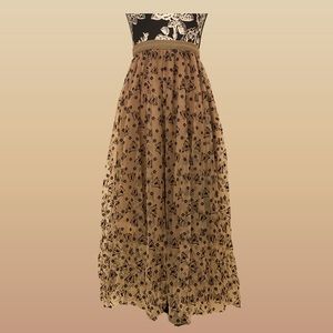 High Waisted Beige Tutu Tulle Skirt Butterfly Design